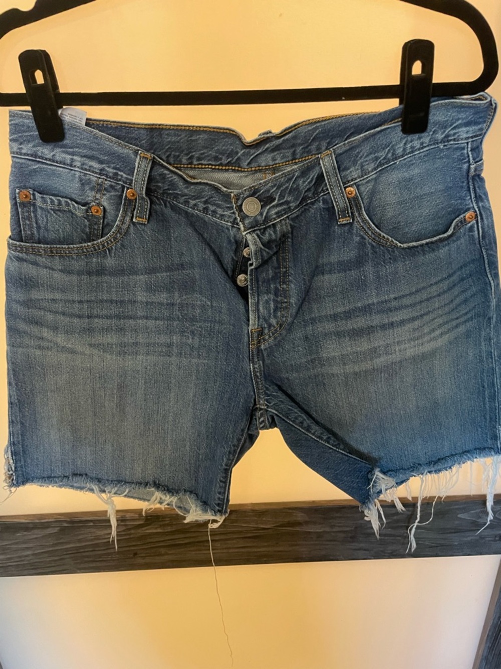 Levi's Blue Denim Jeans with Golden Stitching